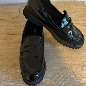 Loafers Black Patten Jones New York Sz 9.5